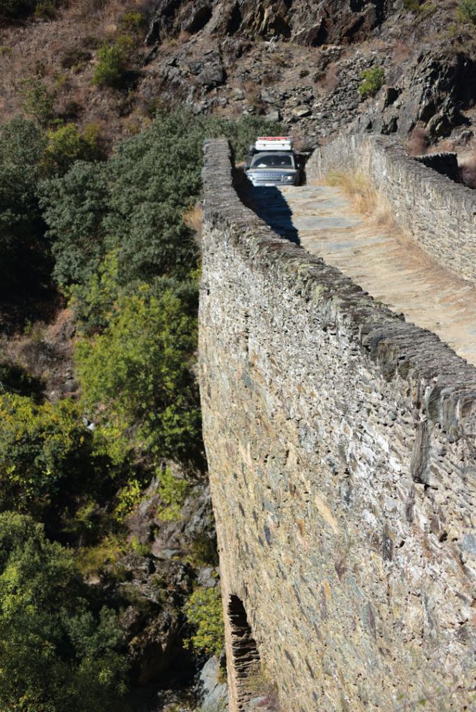portugal medieval stone bridge nr braganca