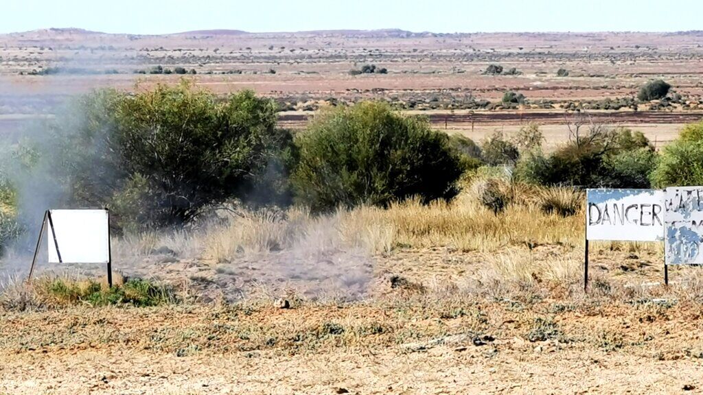 Steam from boiling water bubbling up from the Great Artesian Basin