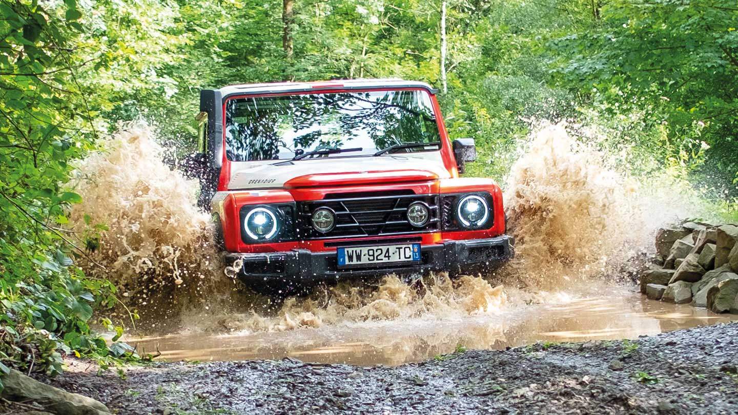 ineos grenadier splashing through water