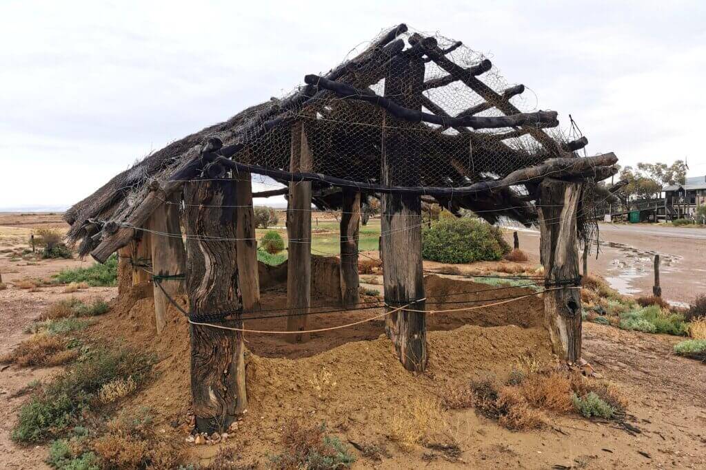 The remains of one of the mosques in Marree that used to serve the Afghan population who worked the Birdsville Track