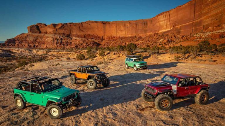 Jeep's four new concept vehicles in the desert