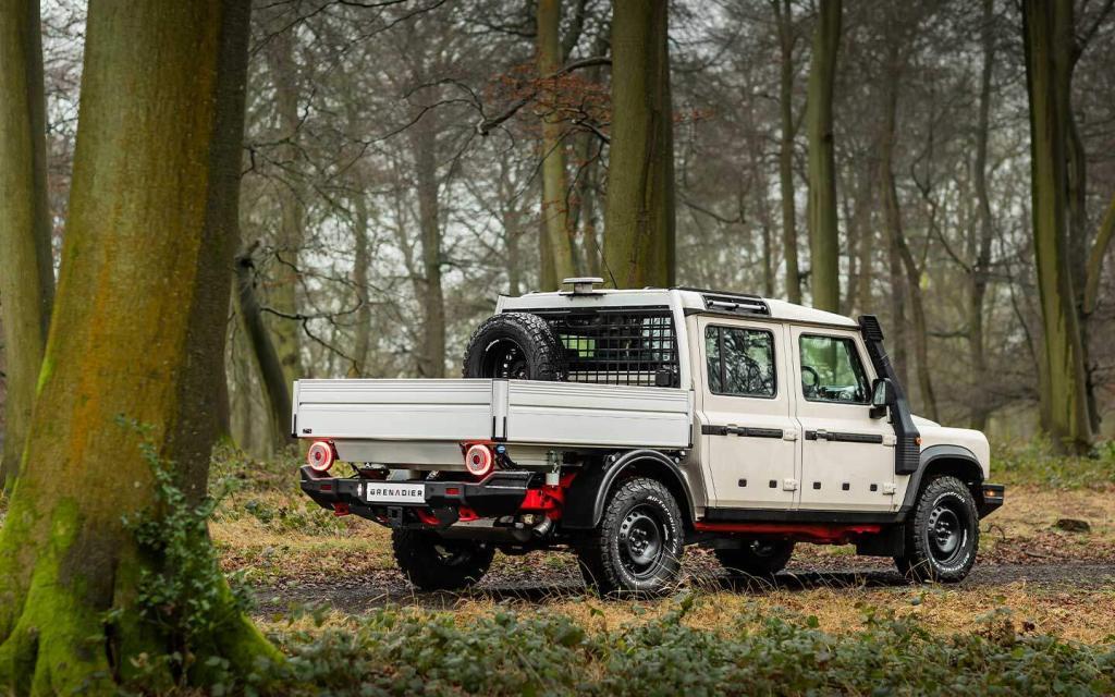 ineos grenadier quartermaster chassis cab rear 3/4 view