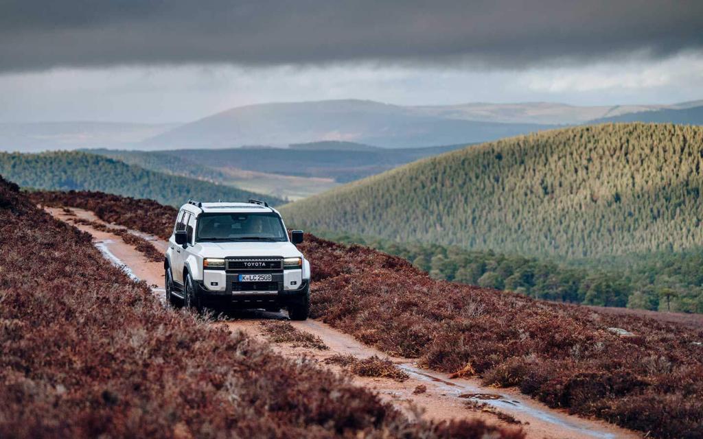 2024 land cruiser on a country trail