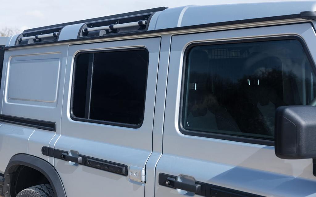 ineos grenadier commercial blacked out second row windows