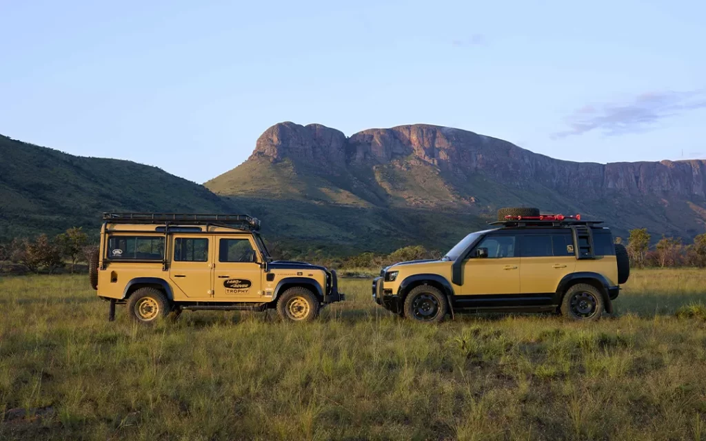 land rover defender trophy old and new