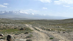 a rough track high in the Pamir mountains