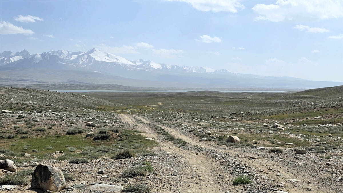 a rough track high in the Pamir mountains