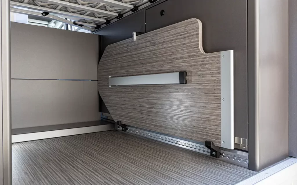 the exra table can be stored esaily under the bed