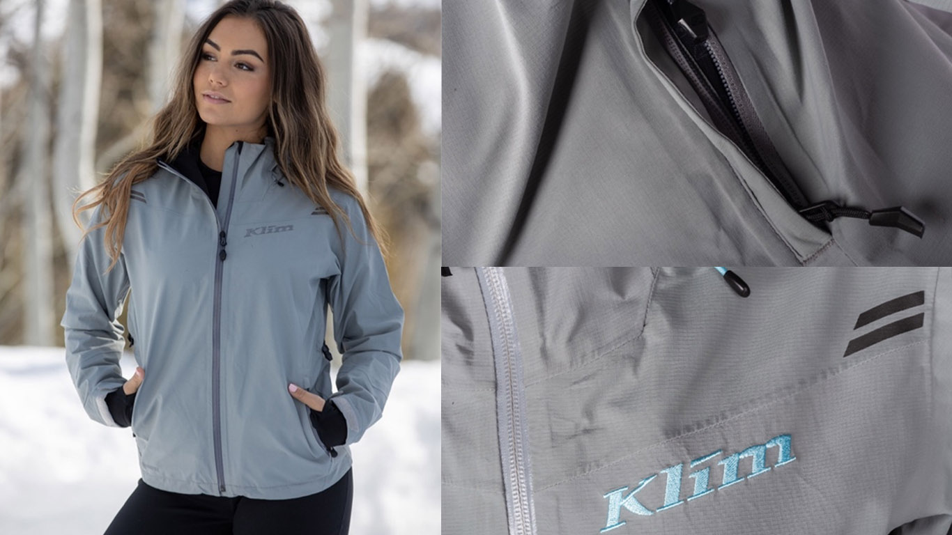 klim stow away and eclipse jacket feature image with girl in a winter background