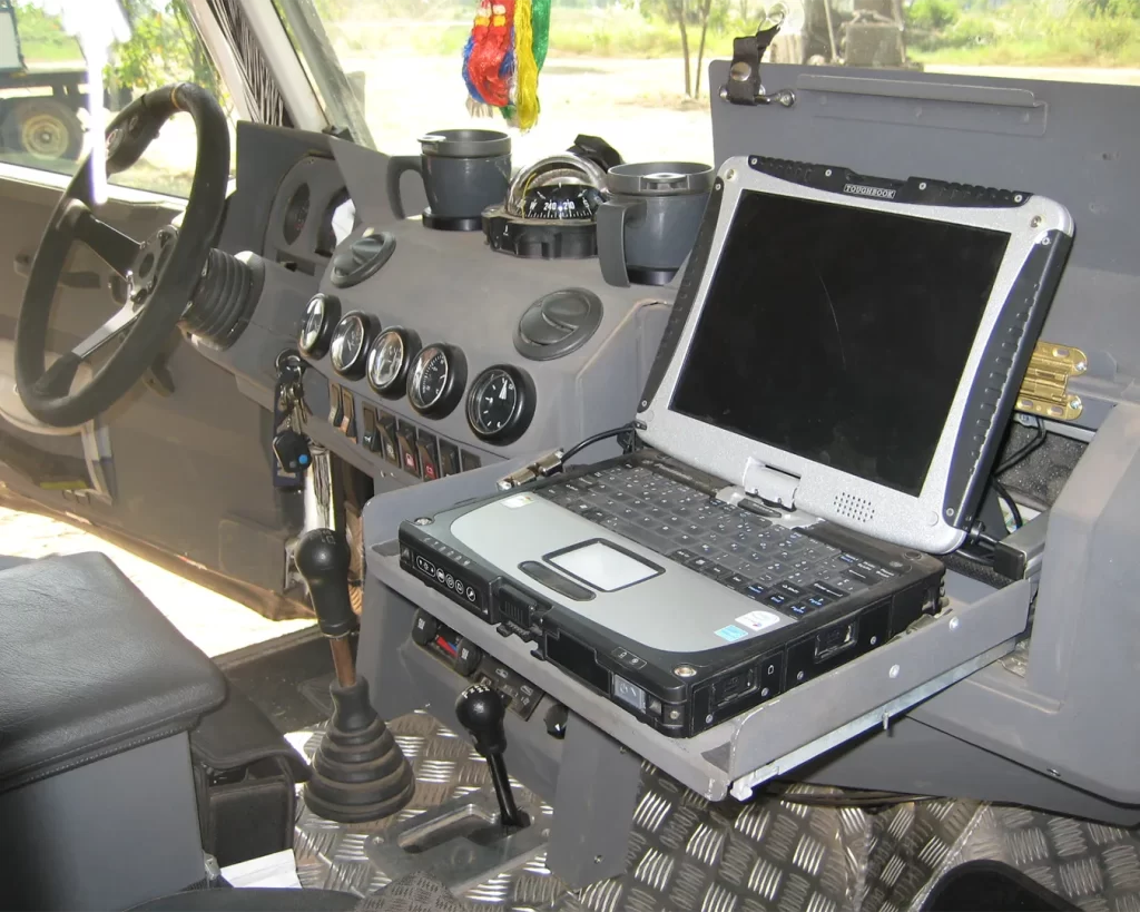 Custom dash board with slideout for computer/navigation