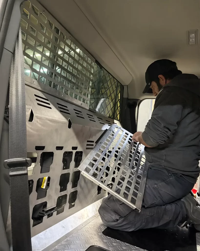 Molle system where the rear seat backs used to be