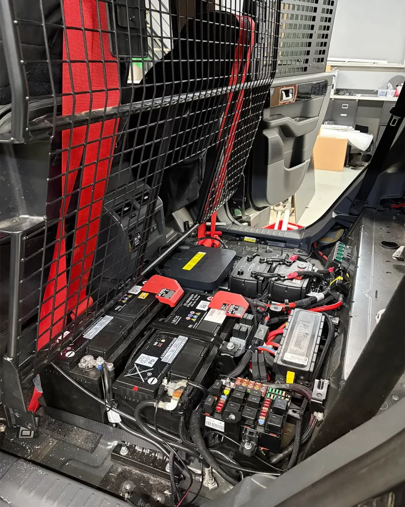 Batteries where rear seats used to be